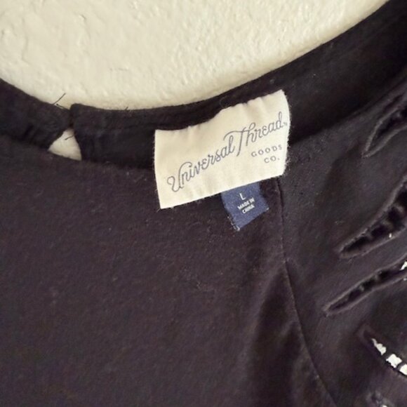 Women's Black Tank Top Universal Thread Size L - Picture 4 of 4